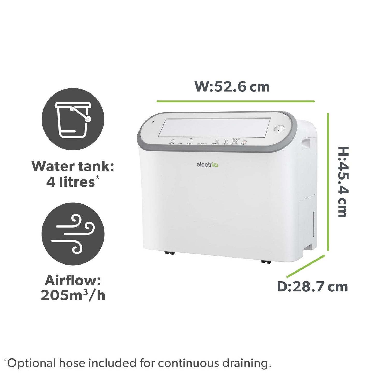 electriQ 25L Smart Premium Low-Energy Laundry Dehumidifier with Wet Clothing Detection